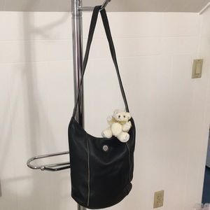 Sak original dark brown leather shoulder bag VGUC